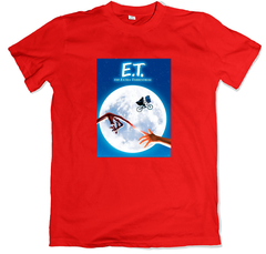 Remera cine poster et el extraterrestre steven spilberg roja