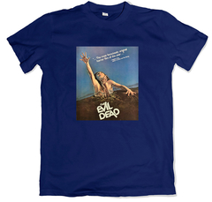 Remera cine poster evil dead azul marino