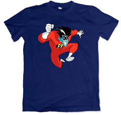 Remera dibujos animados fenomenoide freakazoid azul marino