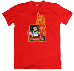 Remera los simpson flaming moe llamarada moe roja