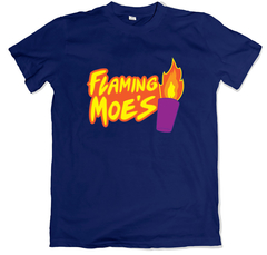 Remera los simpson flaming moe's llamarada moe azul marino