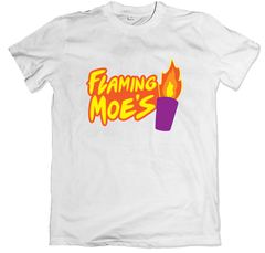 Remera los simpson flaming moe's llamarada moe blanca