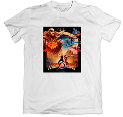 Remera cine poster flash gordon 40 aniversario queen blanca