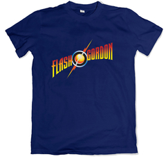 Remera cine clásico flash gordon azul marino