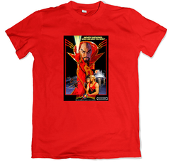 Remera cine poster flash gordon queen roja