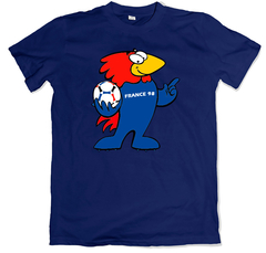 Remera retro mundial futbol francia 98 mascota footix marino