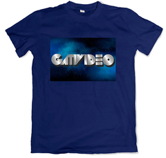 Remera retro gativideo vhs azul marino