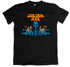 Remera videojuegos seleccion de jugador golden axe negro