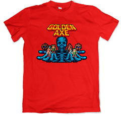 Remera videojuegos seleccion de jugador golden axe rojo