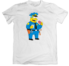 Remera los simpson jefe de policía gorgory blanca