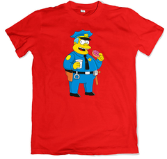 Remera los simpson jefe de policía gorgory roja