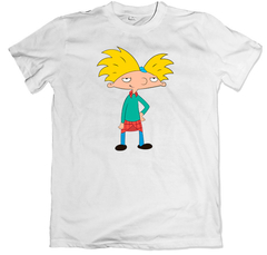 Remera dibujos animados retro nickelodeon hey arnold blanco