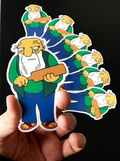 Calco en vinilo los simpson gaspar hay tabla