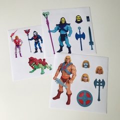 LÁMINAS DE CALCOS MASTERS OF THE UNIVERSE TOYS - comprar online