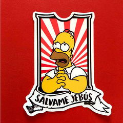 Calco en vinilo los simpson homero sálvame jebus