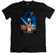 Remera cine poster star wars episodio 6 return of the jedi el regreso del jedi negra