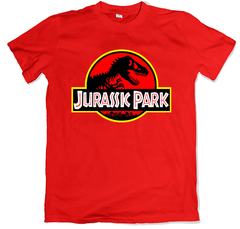 remera cine clásico jurassic park parque jurásico roja