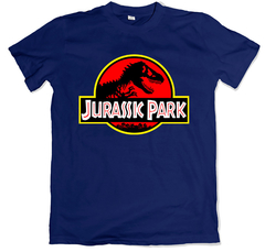 remera cine clásico jurassic park parque jurásico azul marino