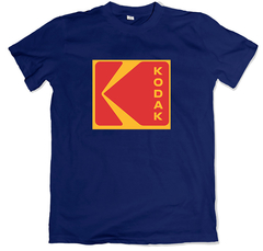 Remera retro kodak fotografía azul marino