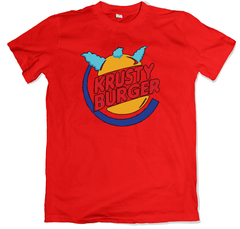 Remera los simpson krusty burger roja