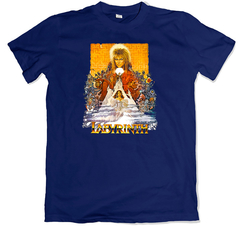 Remera cine clásico Laberinto Labrynth azul marino