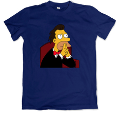 Remera los simpson lenny esperando el premio azul marino