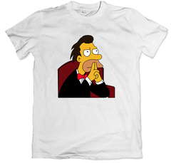 Remera los simpson lenny esperando el premio blanca