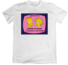 Remera los simpson gracias a lester y eliza blanca