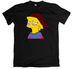 Remera los simpson lisa buena onda negra