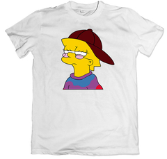 Remera los simpson lisa buena onda blanca