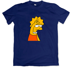 Remera los simpson lisa signo loser azul marino