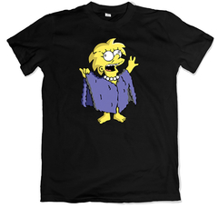 Remera los simpson lisa reina de los lagartos negra