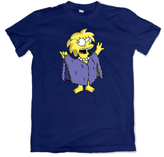 Remera los simpson lisa reina de los lagartos azul marino