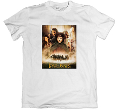 Remera cine poster jrr tolkien lord of the rings the fellowship of the ring el señor de los anillos la comunidad del anillo blanca