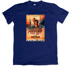 Remera cine poster mad max azul marino