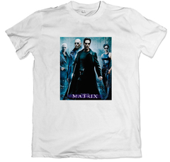 Remera cine poster the matrix blanca