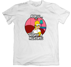 Remera los simpson marge no voy a mentirte blanco