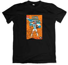 Remera cómics selección argentina campeón copa américa lionel messi negra