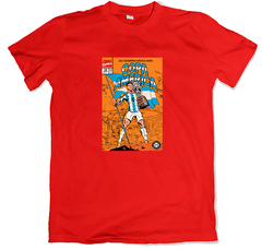 Remera cómics selección argentina campeón copa américa lionel messi roja