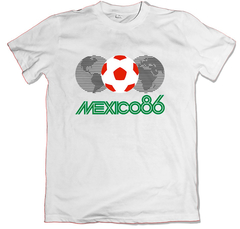 Remera retro mundial méxico 1986 blanca