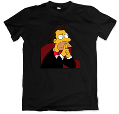 Remera los simpson lenny esperando el premio negra