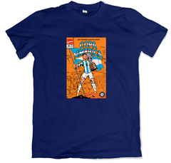 Remera cómics selección argentina campeón copa américa lionel messi azul marino