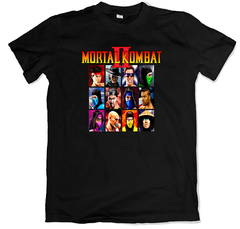 Remera videojuegos seleccion de jugador mortal kombat 2 negro