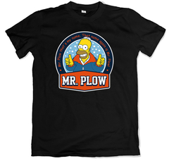 Remera los simpson mr plow don barredora negra