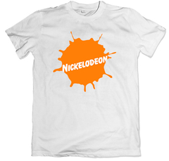 Remera retro canal nickelodeon blanca