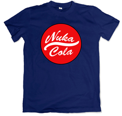 Remera videojuegos fallout nuka cola azul marino