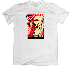 Remera series hbo game of thrones obbey kalhessi blanca