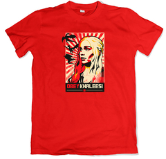 Remera series hbo game of thrones obbey kalhessi roja