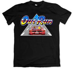 Remera videojuegos clásicos arcade out run negra