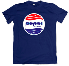 Remera retro pepsi perfect back to the future volver al futuro azul marino